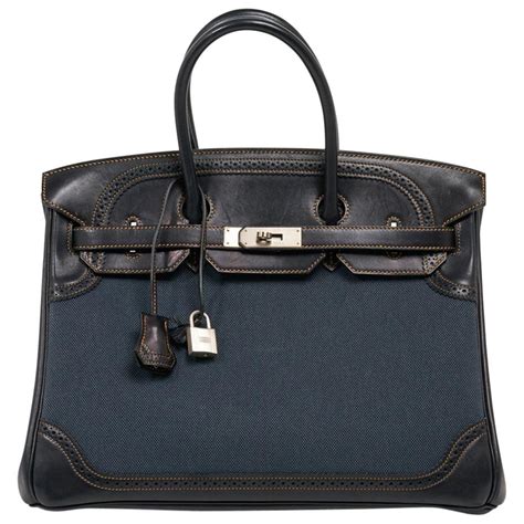 hermes birkin ghillies denim|hermes birkins so black.